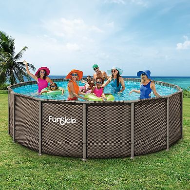 Funsicle Oasis Designer Above Ground Pool Double Rattan Liner, 15ft