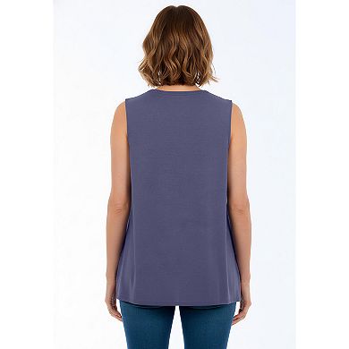 Jessica London Women's Plus Size Sleeveless Cutout Knit Tunic