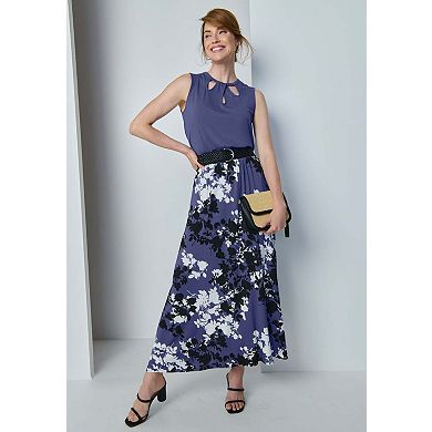 Jessica London Women's Plus Size Sleeveless Cutout Knit Tunic