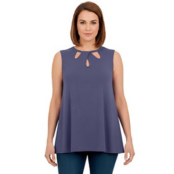 Jessica London Women's Plus Size Sleeveless Cutout Knit Tunic