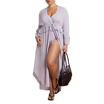 ELOQUII Women's Plus Size Tie Front Kaftan