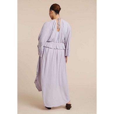ELOQUII Women's Plus Size Tie Front Kaftan