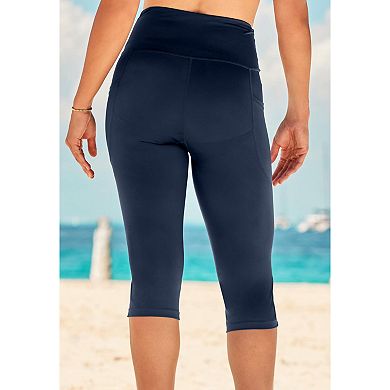 Swim 365 Women's Plus Size Compression Swim Capri