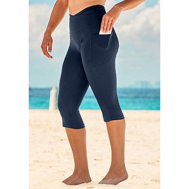 Swim 365 Women's Plus Size Compression Swim Capri