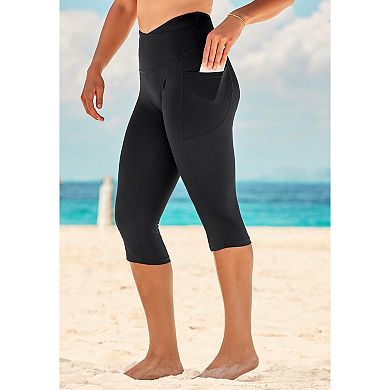 Swim 365 Women's Plus Size Compression Swim Capri