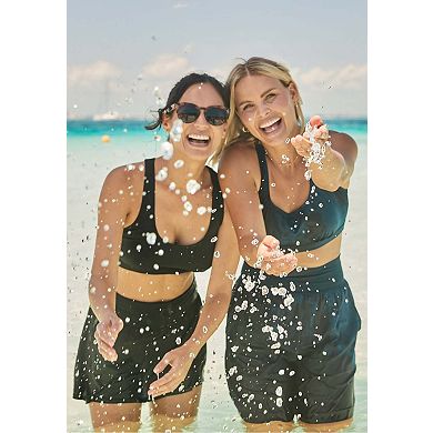 Swim 365 Women's Plus Size Quick-Dry Swim Skirt