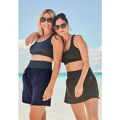 Swim 365 Women's Plus Size Quick-Dry Swim Skirt