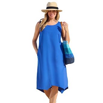 Swim 365 Women's Plus Size Brrr° Cooling Sharktail Cover Up