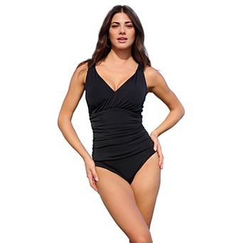 Swim 365 Women's Plus Size Sculpting One-Piece Swimsuit