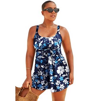 Swimsuits for All Women's Flared Two-Piece Swimdress