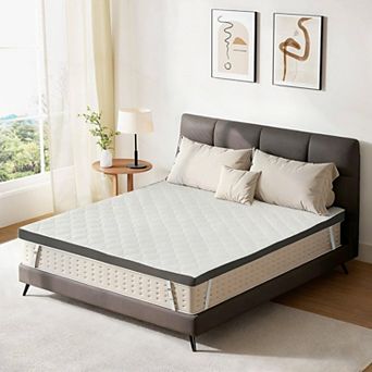 Opoiar Extra Firm 3-Inch Mattress Topper High-Density Foam Washable Cover Anti-Slip