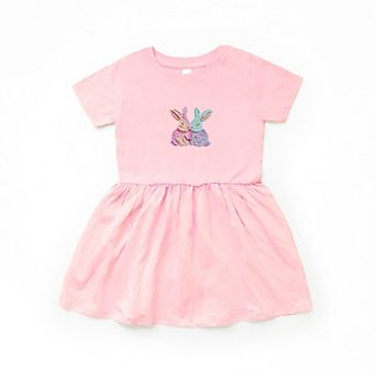 Two Bunnies Paint Print - Infant Dress