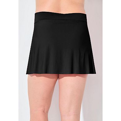 Swimsuits for All Women's Lightweight Twist Front Swim Skirt