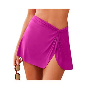 Swimsuits for All Women's Lightweight Twist Front Swim Skirt