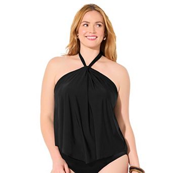 Swimsuits for All Women's Lightweight Halter Tankini Top