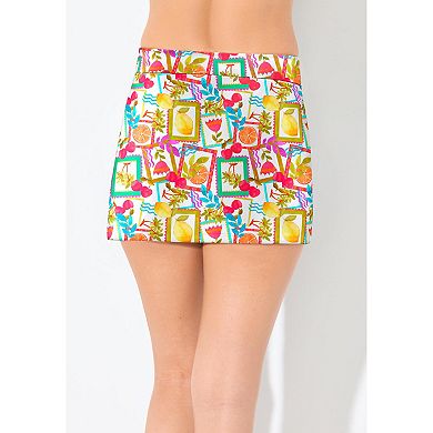 Swimsuits for All Women's Side Slit Swim Skort With Boy Short