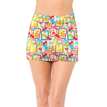 Swimsuits for All Women's Side Slit Swim Skort With Boy Short
