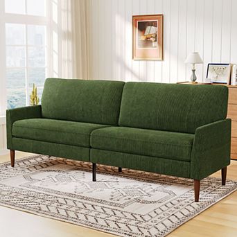 Opoiar 88" Corduroy Loveseat Sofa with Memory Foam Cushion