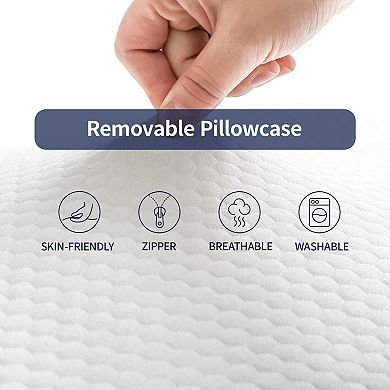 Opoiar Ultra Thin Cooling Memory Foam Pillow, Low Profile Design with Washable Cover