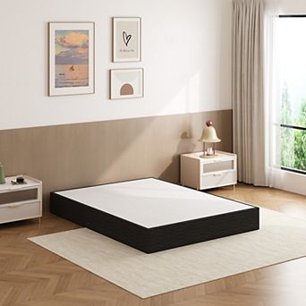 Opoiar 9-Inch Queen Metal Box Spring with Round Corners and Heavy-Duty Steel Slats