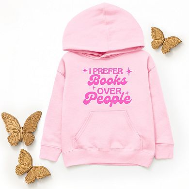 I Prefer Books Over People Stars - Youth Graphic Hoodie