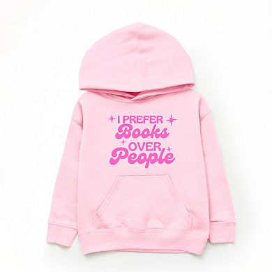 I Prefer Books Over People Stars - Youth Graphic Hoodie