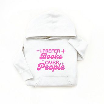 I Prefer Books Over People Stars - Youth Graphic Hoodie