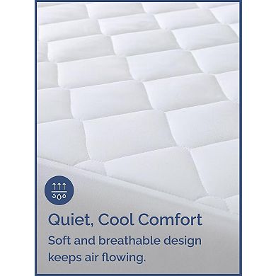 Quilted Mattress Pad Breathable Fitted Topper Protector with Deep Pockets