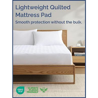 Quilted Mattress Pad Breathable Fitted Topper Protector with Deep Pockets