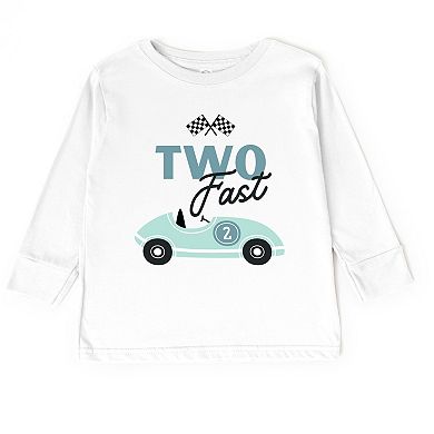 Two Fast Racecar - Toddler Long Sleeve Graphic Tee