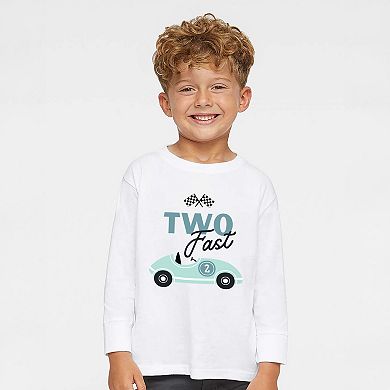 Two Fast Racecar - Toddler Long Sleeve Graphic Tee
