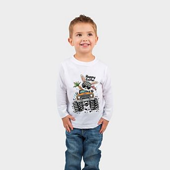 Happy Easter Monster Truck - Toddler Long Sleeve Graphic Tee