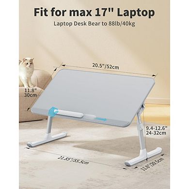 KSIZUIS Multi-Surface Leather Lap Desk - Adjustable & Portable for Bed, Couch, Floor, Adults & Kids