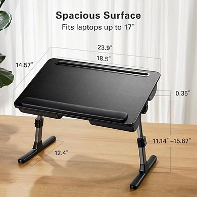 KSIZUIS Multi-Surface Laptop Bed Desk - Foldable with Height & 35° Tilt Adjustment for Bed & Couch
