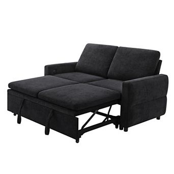 Merax Convertible Sofa Bed 62.75" Sleeper Sofa Loveseat Sofa Couch with Adjustable Backrest