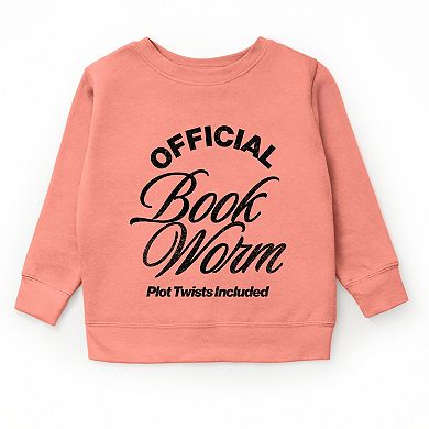 Official Book Worm Plot Twists Included - Youth Graphic Sweatshirt