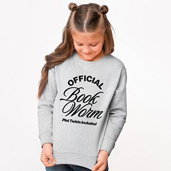 Official Book Worm Plot Twists Included - Youth Graphic Sweatshirt