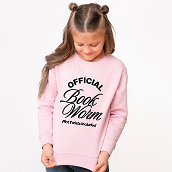 Official Book Worm Plot Twists Included - Youth Graphic Sweatshirt