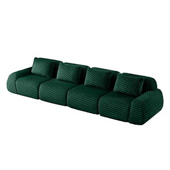 Merax Minimalist Modular Sectional Sofa with Flexible Free Combinations Premium Flannelette Fabric
