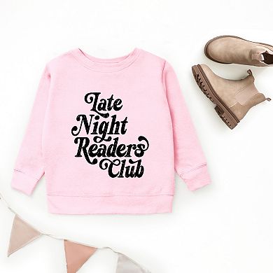 Late Night Readers Club Distressed - Youth Graphic Sweatshirt