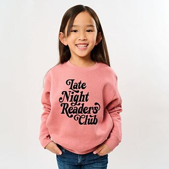 Late Night Readers Club Distressed - Youth Graphic Sweatshirt