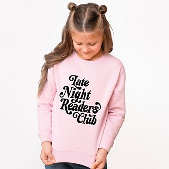 Late Night Readers Club Distressed - Youth Graphic Sweatshirt