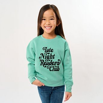 Late Night Readers Club Distressed - Youth Graphic Sweatshirt