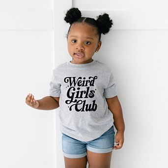 Weird Girls Club Distressed - Toddler Short Sleeve Graphic T-Shirt