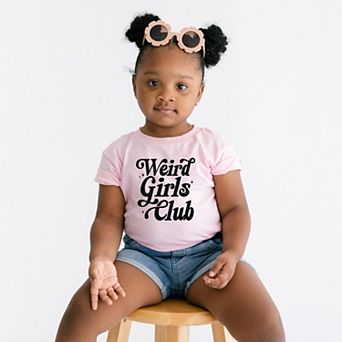 Weird Girls Club Distressed - Toddler Short Sleeve Graphic T-Shirt