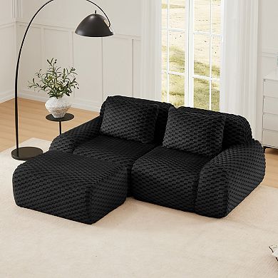 Merax Minimalist Modular Sectional Sofa Flexible Combinations Premium Flannelette Fabric Soft Warm