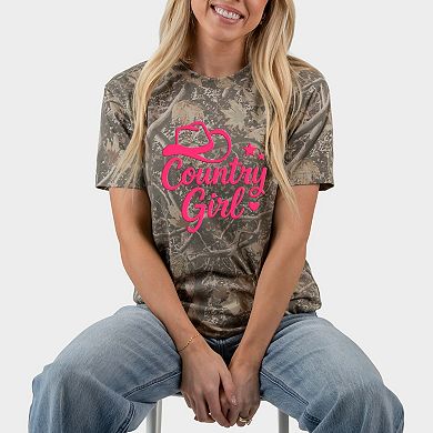 Country Girl Hat Puff Print - Women's Heavyweight Crew