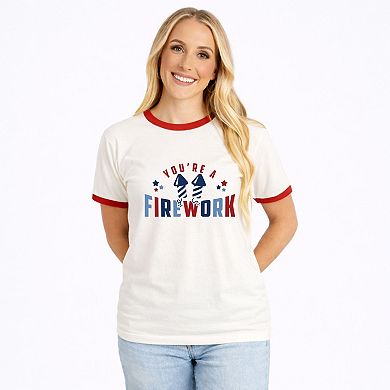 You're A Firework Stars - Women's Ringer Graphic T-Shirt