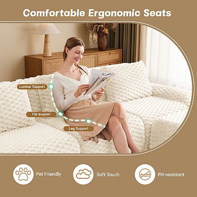 Merax Minimalist Modular Sectional Sofa with Flexible Free Combinations Premium Flannelette Fabric