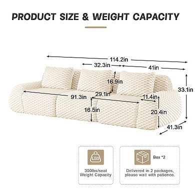 Merax Minimalist Modular Sectional Sofa with Flexible Free Combinations Premium Flannelette Fabric